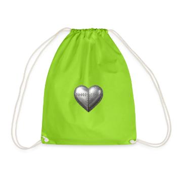 T-shirt logo Cœur riveté acier - Sac de sport léger - vert néon - Devant