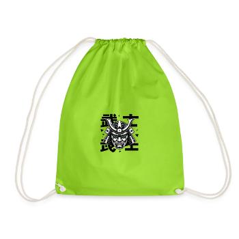 Glyphe du masque de samouraï futuriste - Sac de sport léger - vert néon - Devant