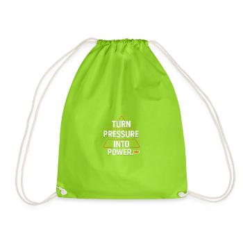 Turning pressure into power - Drawstring Bag - neon green - Front