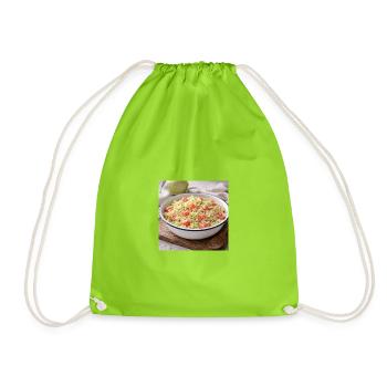 Salade crémeuse de chou et tomate - Sac de sport léger - vert néon - Devant