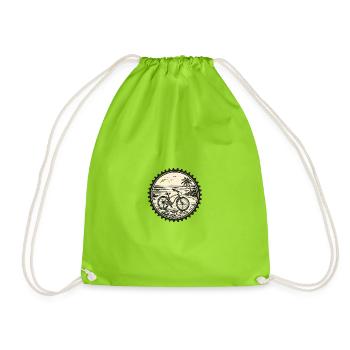 Blason vintage pour vélo de plage - Sac de sport léger - vert néon - Devant