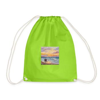 Coucher de soleil sur la mer - Sac de sport léger - vert néon - Devant