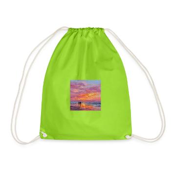 Coucher de soleil - Sac de sport léger - vert néon - Devant