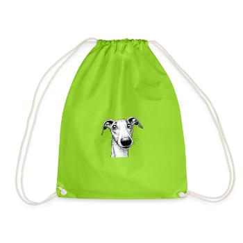 C’est quoi ? Lévrier espiègle - Sac de sport léger - vert néon - Devant