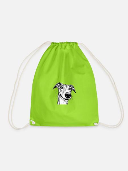 windy rogue - Drawstring Bag - neon green