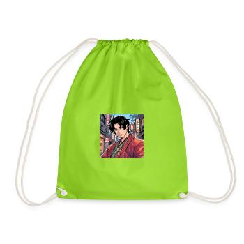 stickers style manga - Sac de sport léger - vert néon - Devant