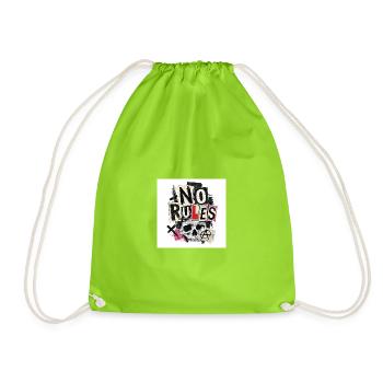 No rules - Drawstring Bag - neon green - Front