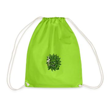 Angry Weed – High with Attitude - Drawstring Bag - neon green - Front