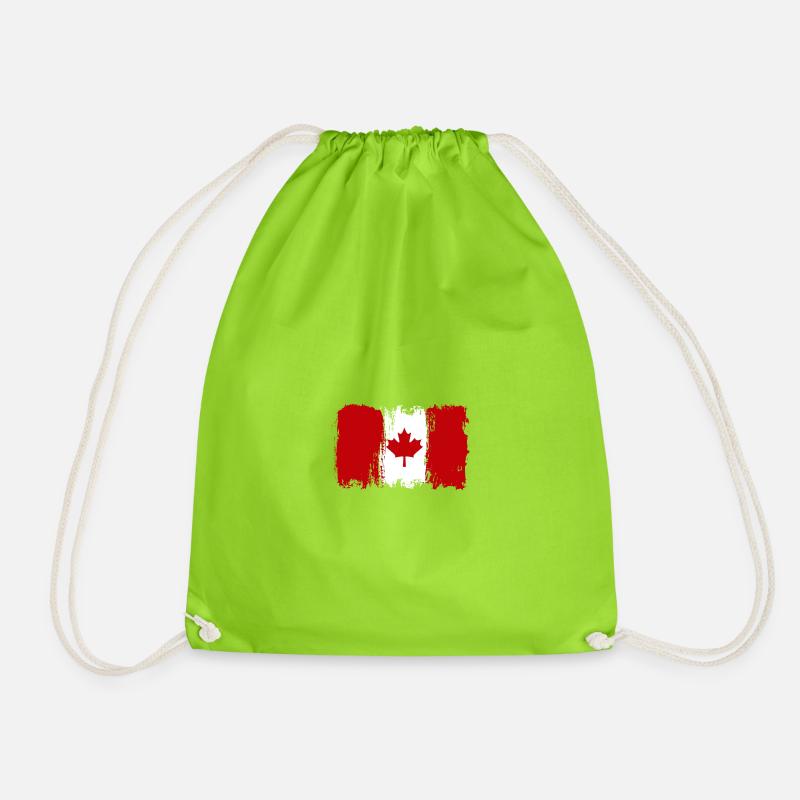Éclaboussure d’encre de feuille d’érable - Sac de sport léger - vert néon