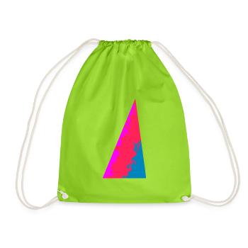Couleurs unies, abstraites, couleurs géométriques - Sac de sport léger - vert néon - Devant
