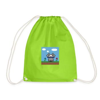 pixel chaton - Sac de sport léger - vert néon - Devant
