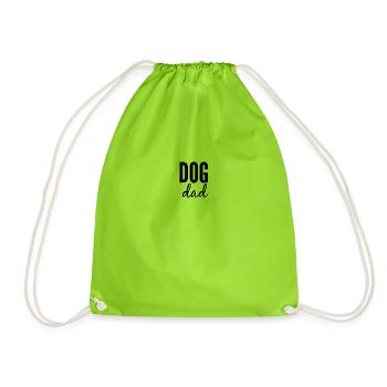 Dog dad - Drawstring Bag - neon green - Front