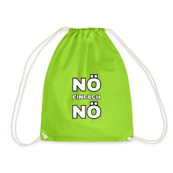 Non, juste Nope pas de fantaisie paresseux cadeau de malchance - Sac de sport léger - vert néon - Devant