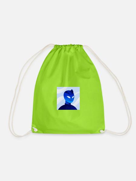 Blue Gradient Mask Avatar - Turnbeutel - Neongrün