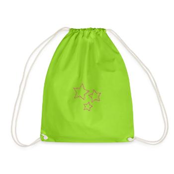 STAR. STARS. FEAST. ANNIVERSARY - Drawstring Bag - neon green - Front