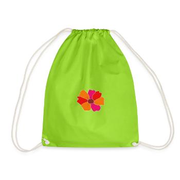 Flower - Turnbeutel - Neongrün - Vorne
