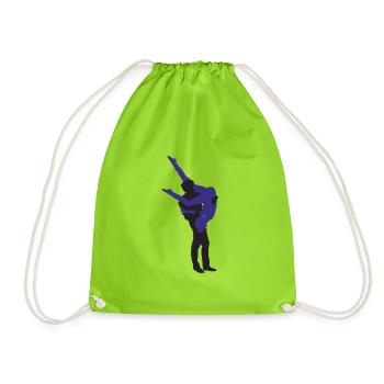 Wine, Dine, Proper 69 - Drawstring Bag - neon green - Front
