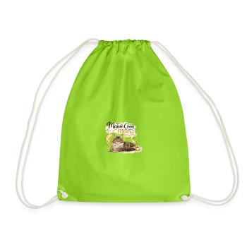 Amour de maman chat Maine Coon - Sac de sport léger - vert néon - Devant