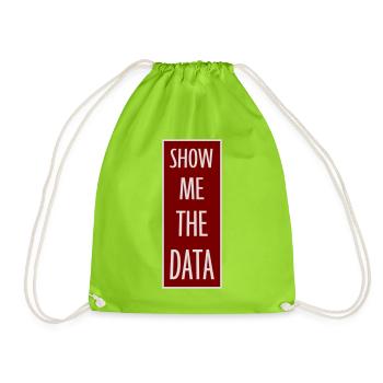 Montre-moi les données : Analyste nerd drôle sarcastique - Sac de sport léger - vert néon - Devant