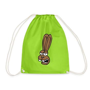 Lapin Lapin Lapin Dessin Animé Dents De Lapin Idiot - Sac de sport léger - vert néon - Devant