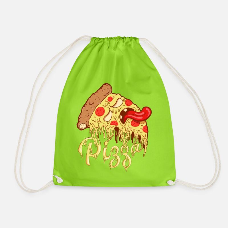 Pizzamonster - Turnbeutel - Neongrün