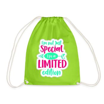 Je ne suis pas spécial, je suis une édition limitée* - Sac de sport léger - vert néon - Devant
