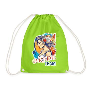 Braut Team - Turnbeutel - Neongrün - Vorne
