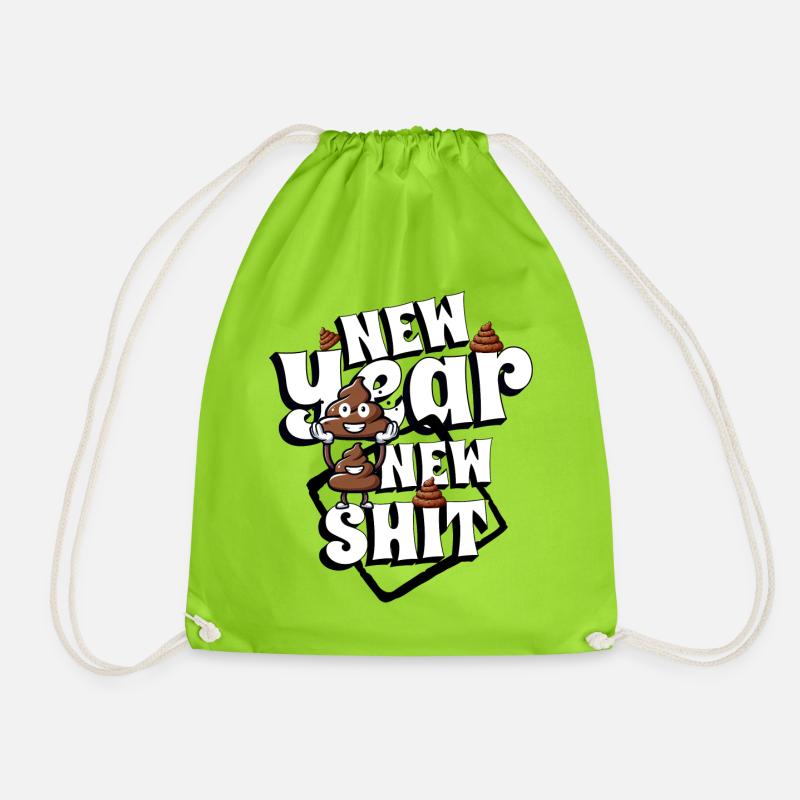 Neues Jahr neue Scheiße - Turnbeutel - Neongrün