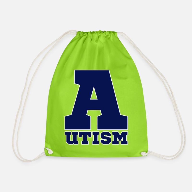 Autisme - Sac de sport léger - vert néon