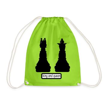 king_and_queen - Turnbeutel - Neongrün - Vorne