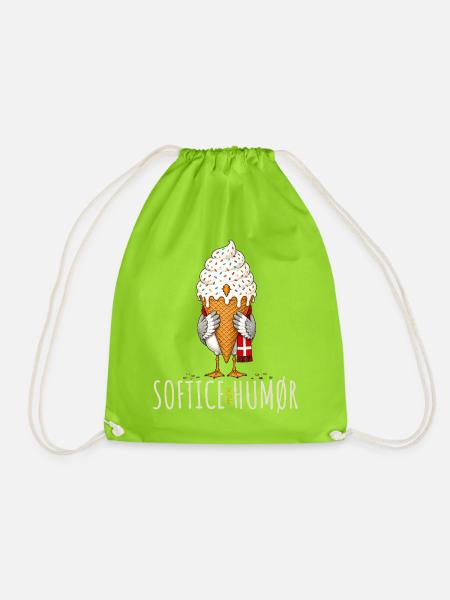 Softice Humor Flügel Eis-Icon Möwe Dänemark - Turnbeutel - Neongrün