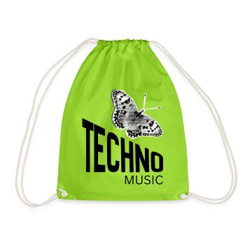 Monochromer Halbton-Schmetterling - Turnbeutel - Neongrün - Vorne