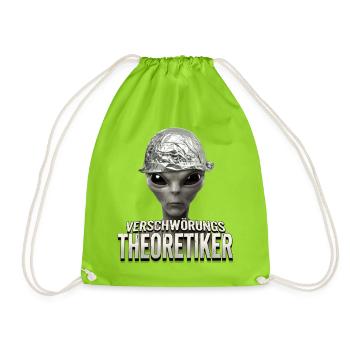 Verschwörungstheoretiker Alien - Turnbeutel - Neongrün - Vorne