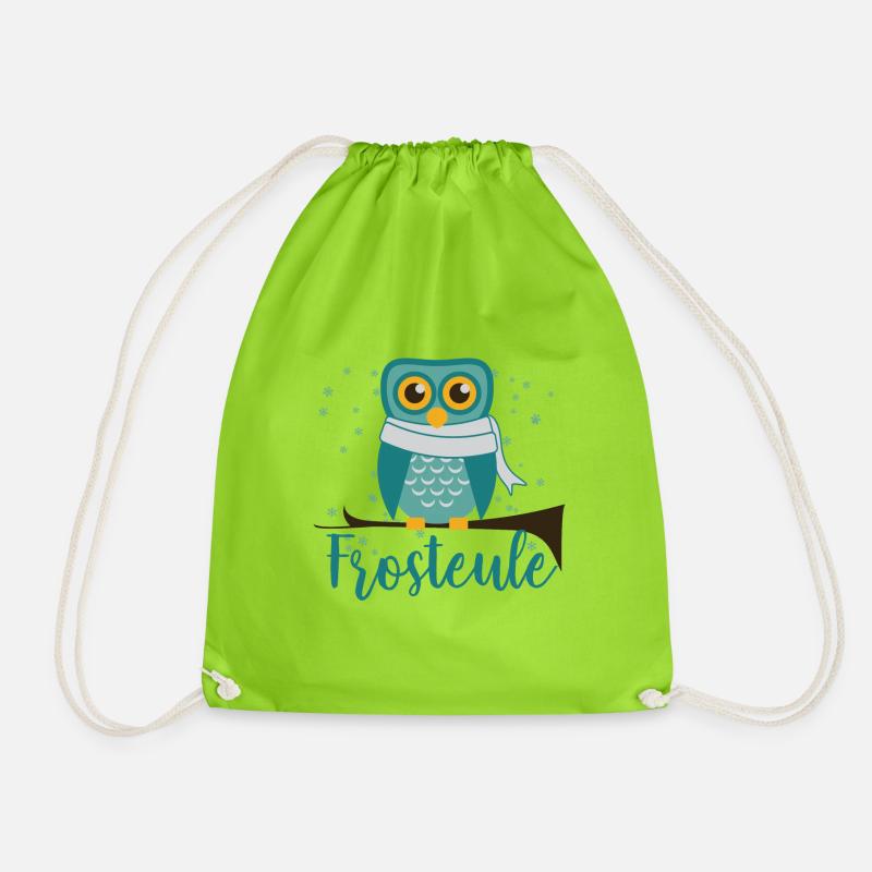 Frosteule süss kalt frost Eule - Turnbeutel - Neongrün