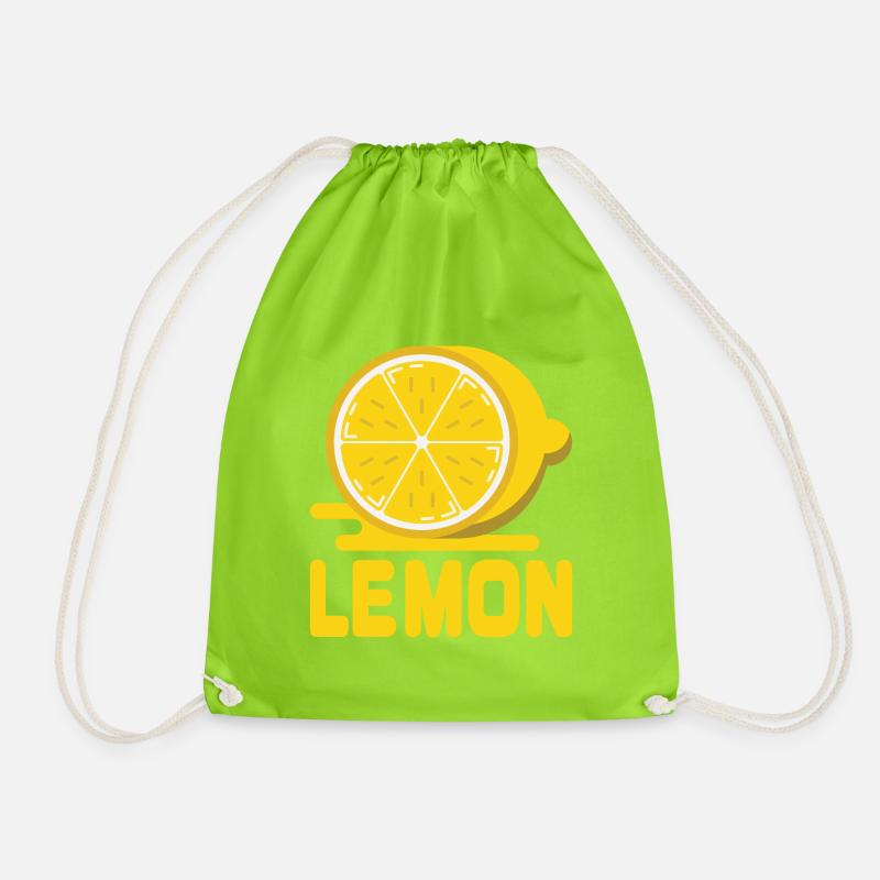 Lemon Zitrone - Turnbeutel - Neongrün