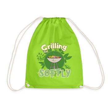 Grilling me softly - Drawstring Bag - neon green - Front