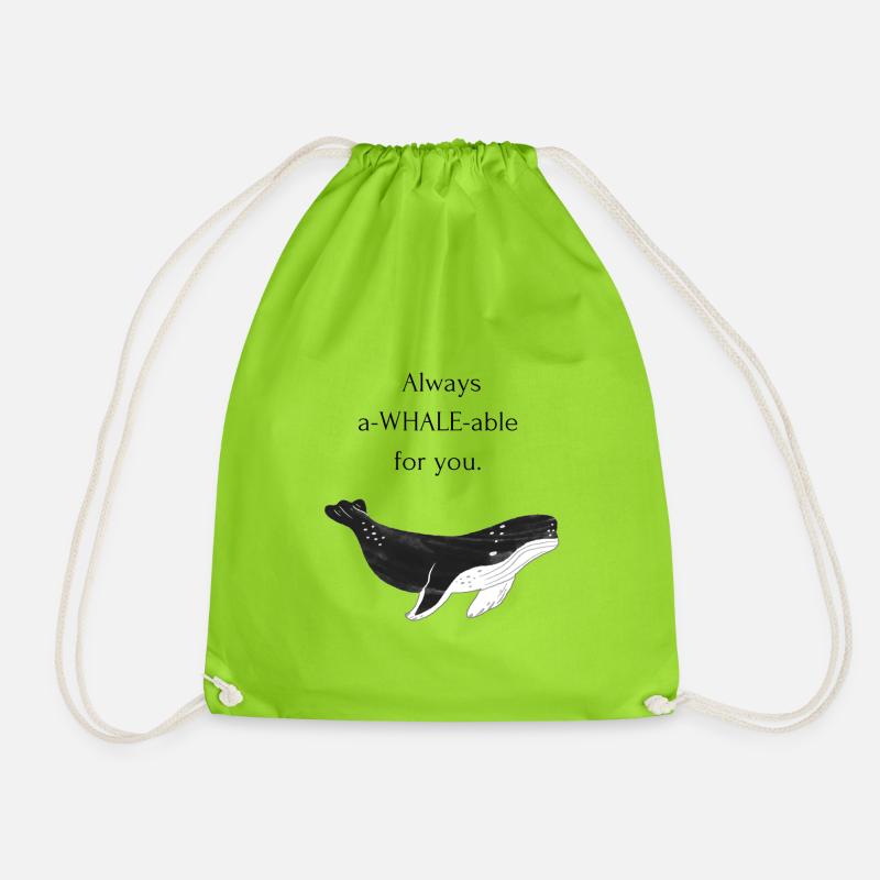 a whale able - Turnbeutel - Neongrün
