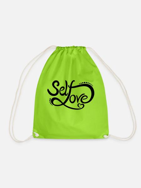 Self Love - simple - Turnbeutel - Neongrün