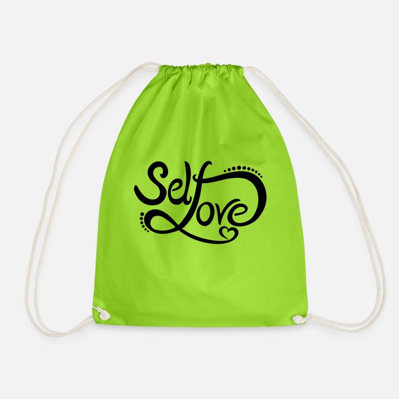 Self Love - simple - Turnbeutel - Neongrün