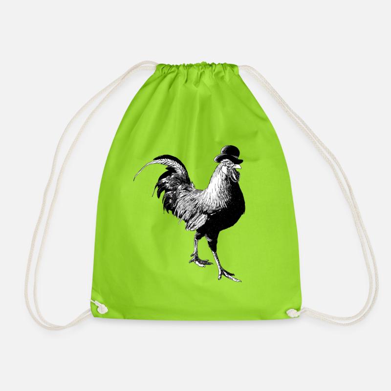 Hahn - Turnbeutel - Neongrün