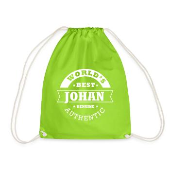 Johan world s best cadeau prénom johan - Sac de sport léger - vert néon - Devant