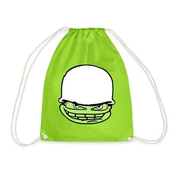 visage tête soldat camouflage guerre armée armée ve - Sac de sport léger - vert néon - Devant