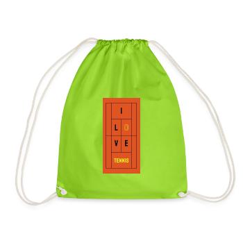 J’adore le tennis orange - Sac de sport léger - vert néon - Devant