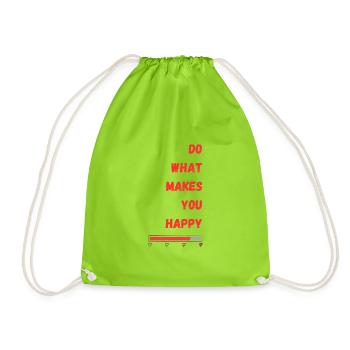 DO WHAT MAKES YOU HAPPY - Turnbeutel - Neongrün - Vorne