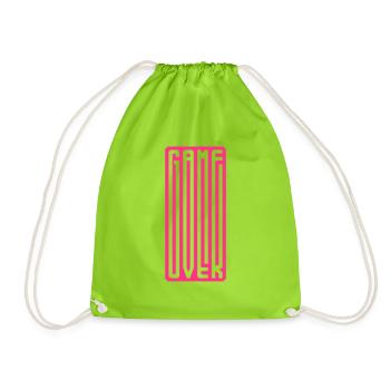 GAME OVER - BIG MONOGRAM - Drawstring Bag - neon green - Front