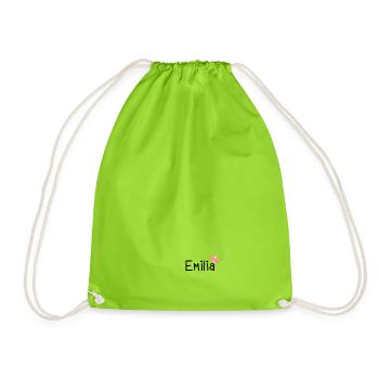 Name - Emilia - Drawstring Bag - neon green - Front