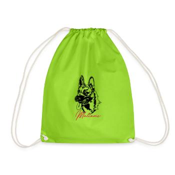 Malinois Hund Hunde Hundesport Wilsigns IGP - Turnbeutel - Neongrün - Vorne