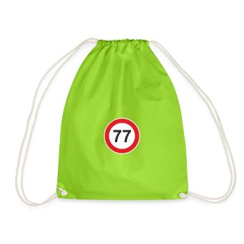 77. Surprise du cadeau de soixante-dix-sept ans - Sac de sport léger - vert néon - Devant
