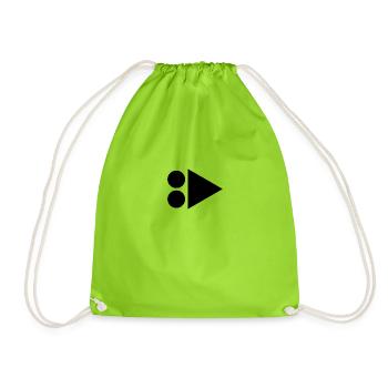 MTB Route logo - Drawstring Bag - neon green - Front