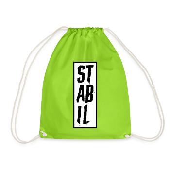 STABIL - BLOCK - Turnbeutel - Neongrün - Vorne